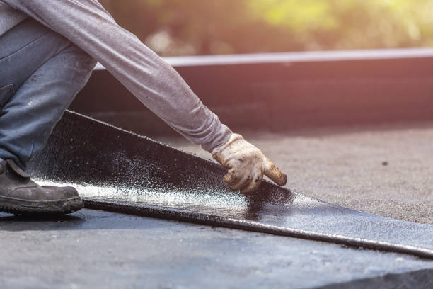 Professional Basement Waterproofing technician working in Harrietta, MI